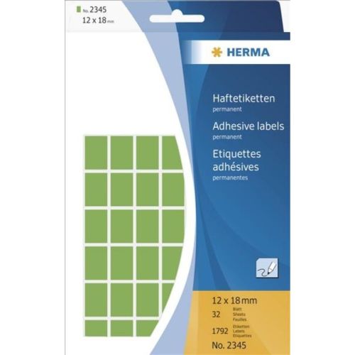 Etiquetas Multiusos Herma 2345 12x18mm Verde , HERMA , ETIQCARHER2345 , 4008705023450